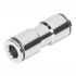 GAV Pu Nickel Plated Straight Connector 6mm